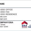 ERA Business Card Template: ERA: 02